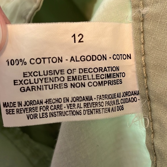 Gloria Vanderbilt Women’s Mint Green  Embroidered Capri Pants Size 12 - Picture 4 of 5